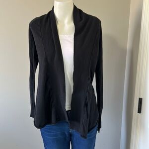 Anthropologie MOTH Black Cardigan Rolled Hem Long Sleeve Sz S